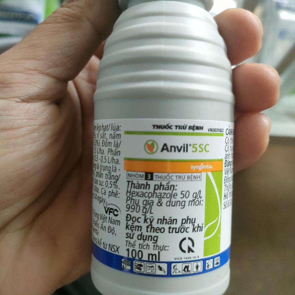 Anvil 5SC 1 Lít đặc trị Khô vằn, lem lép hạt Lúa, Khô vằn Ngô, rỉ sắt, nấm hồng Cà phê đốm vòng