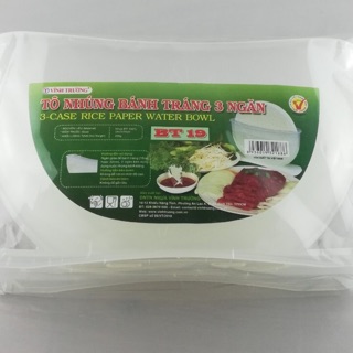 Tô nhúng bánh tráng BT 19 3 ngăn nhựa cao cấp Vĩnh Trường