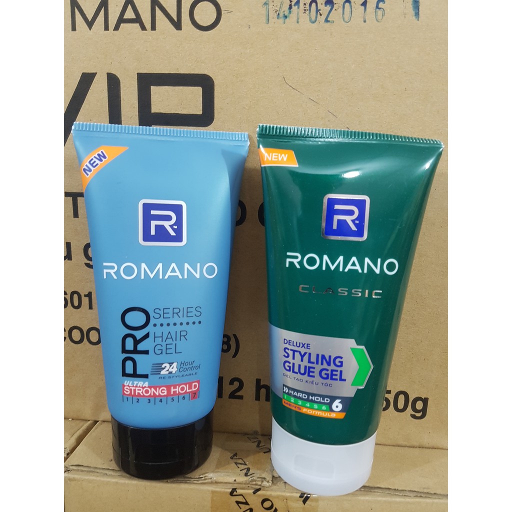 Gel Tạo Kiểu Tóc Siêu Cứng Romano Pro Series Hair 150g