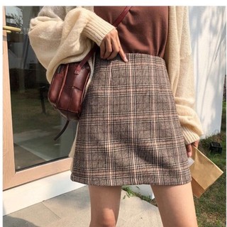 Chân váy caro ulzzang vintage