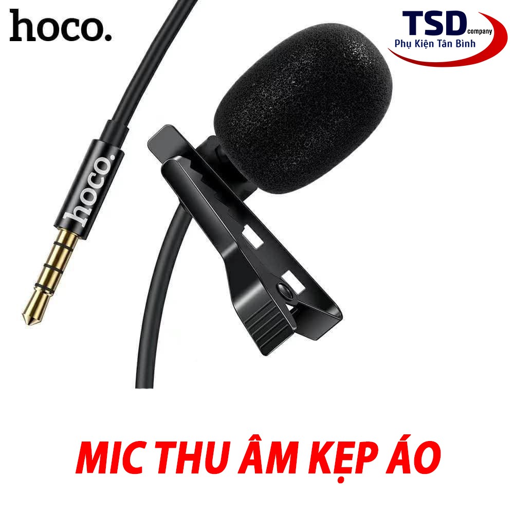 Microphone Mini Hoco Di02 Kẹp Áo Chính Hãng Có Màng Lọc Tạp Âm