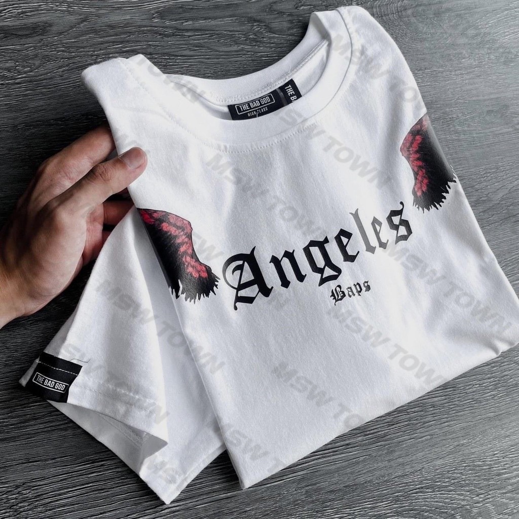 Áo thun tay lỡ Angles Baps Tee, áo T Shirt cotton form rộng in hình nam nữ unisex, MSW Town | BigBuy360 - bigbuy360.vn