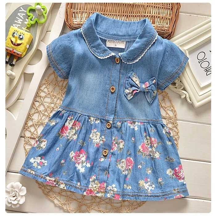Đầm công chúa denim cho bé đi tiệc