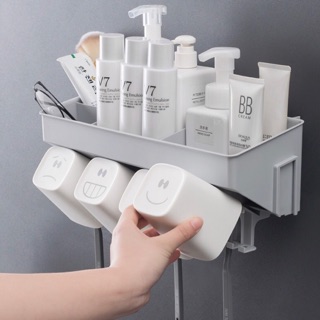 Giá kệ treo thông minh để đồ dùng phòng tắm nhà vệ sinh miễn đóng đinh miễn khoan