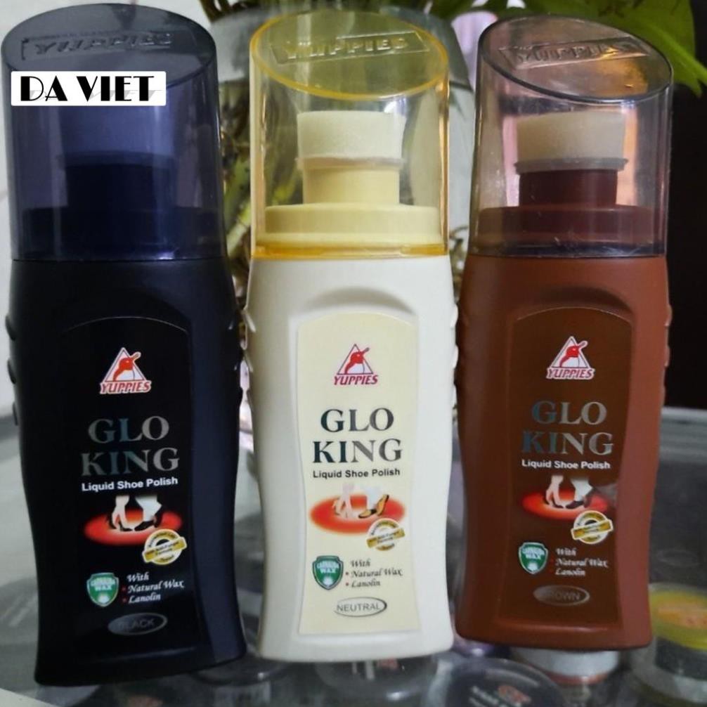 Xi đánh bóng chính hãng GLOKING nhập khẩu Malaysia dạng nước  75 ml(Đánh Giày Da,Túi,Ví,Áo Da, Dây Lưng)