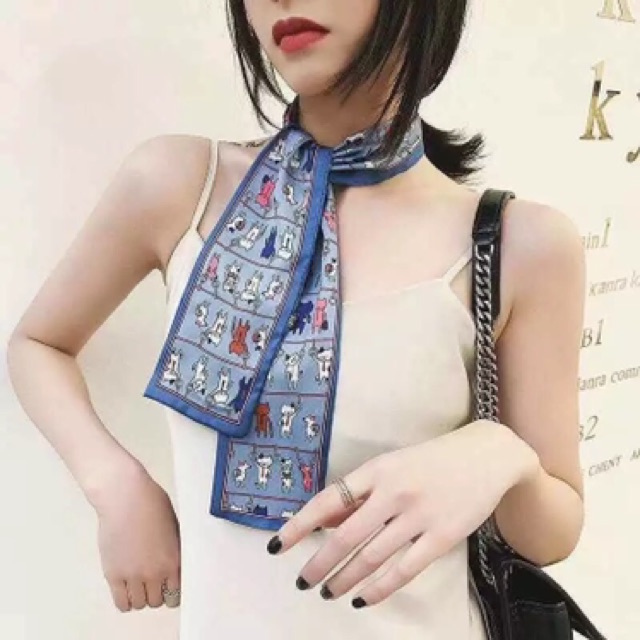 Khăn choàng cổ in hình dễ thương- Maben