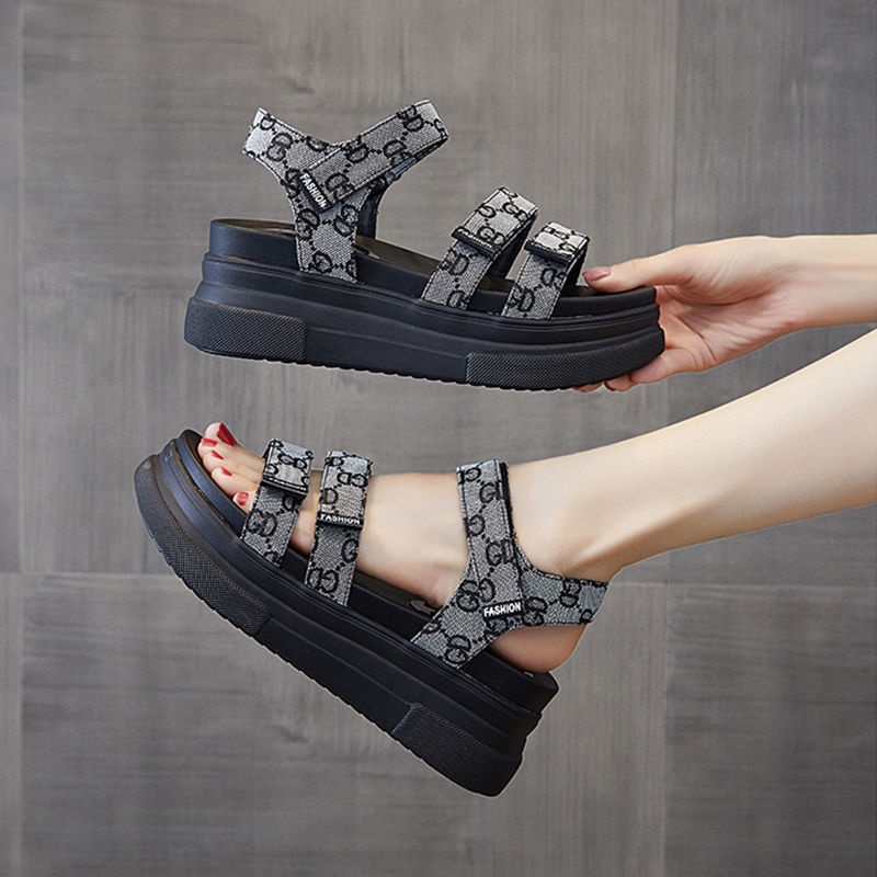 Giày Sandal Thể Thao Đế Dày Tăng Chiều Cao 2022 Mẫu Mới Thời Trang Mùa Hè Cho Nữ