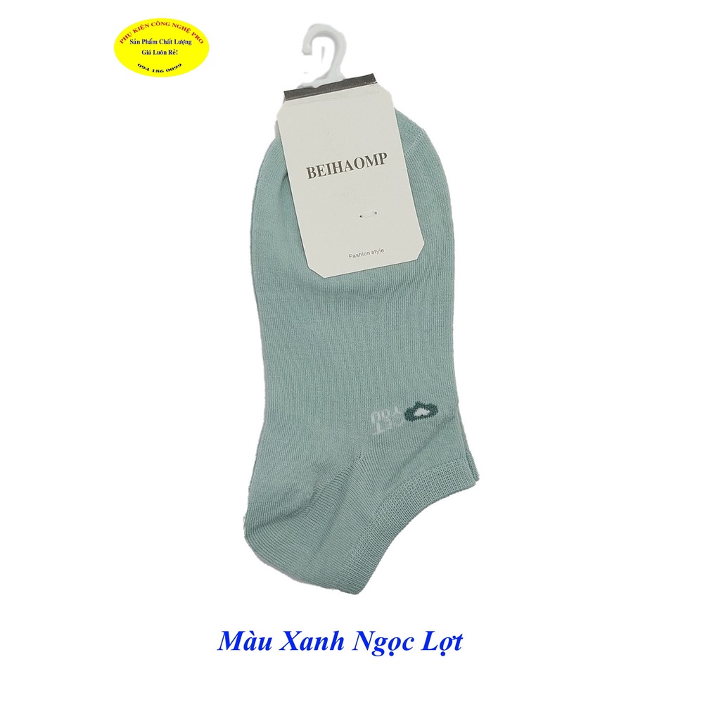 Tất vớ nữ Kiểu cổ ngắn Beihaomp Fashion styie In hình bất kỳ Chất liệu cotton co giãn, Mềm mại Thấm hút, Bảo vệ đôi chân