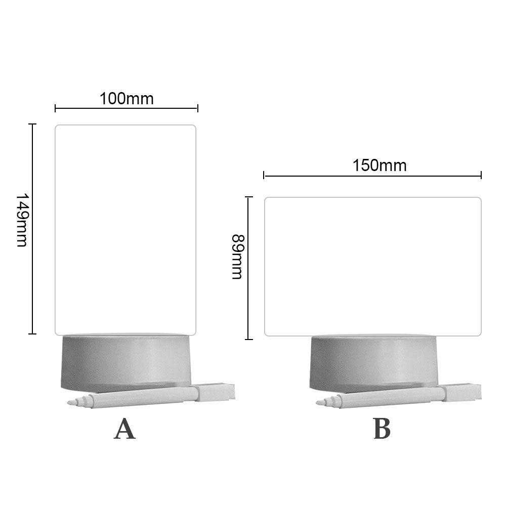 GOGOUP Note Bảng Ghi Chú Có Đèn Ngủ USB Trong Suốt Kèm Bút