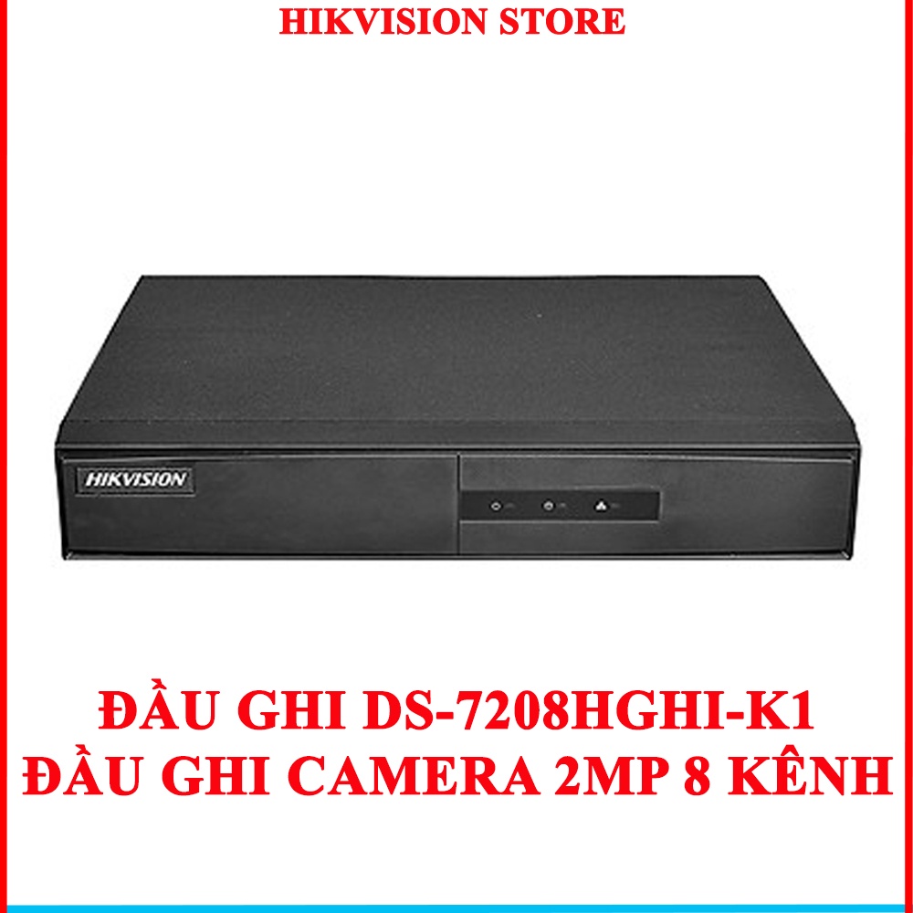 Đầu ghi HIVISION 2MP DS-7208HGHI-K1 chất lượng hình ảnh HD 1080p, Hỗ trợ camera có mic thu âm BH 12 tháng