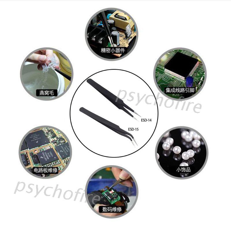 Nhíp làm trang sức bằng thép không gỉ cao cấp tiện dụng Pcfx Esd-15