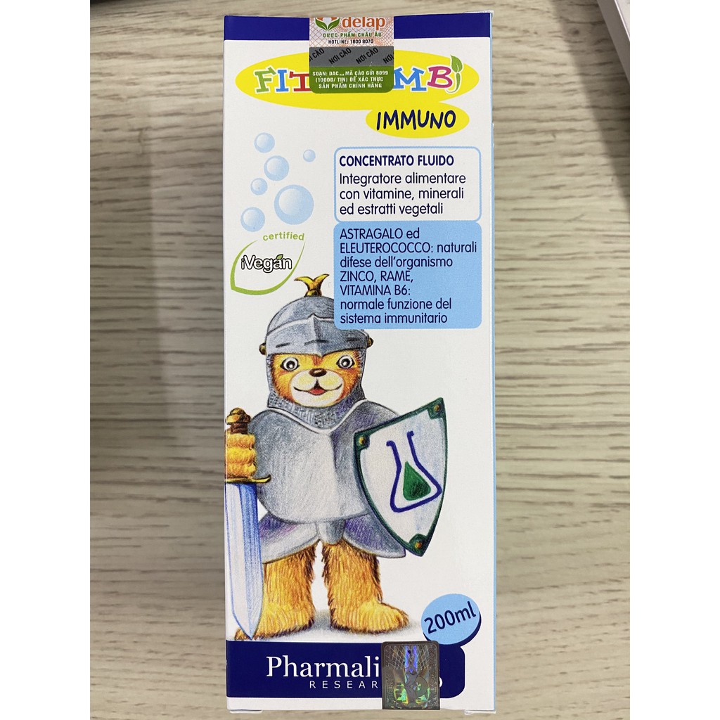 [Mã 159FMCG giảm 7% đơn từ 500K] Fitobimbi Immuno Bimbi.Giúp Bé Tăng Cường Miễn Dịch,Sức Đề Kháng.Khỏe Mạnh Hết Ốm Vặt