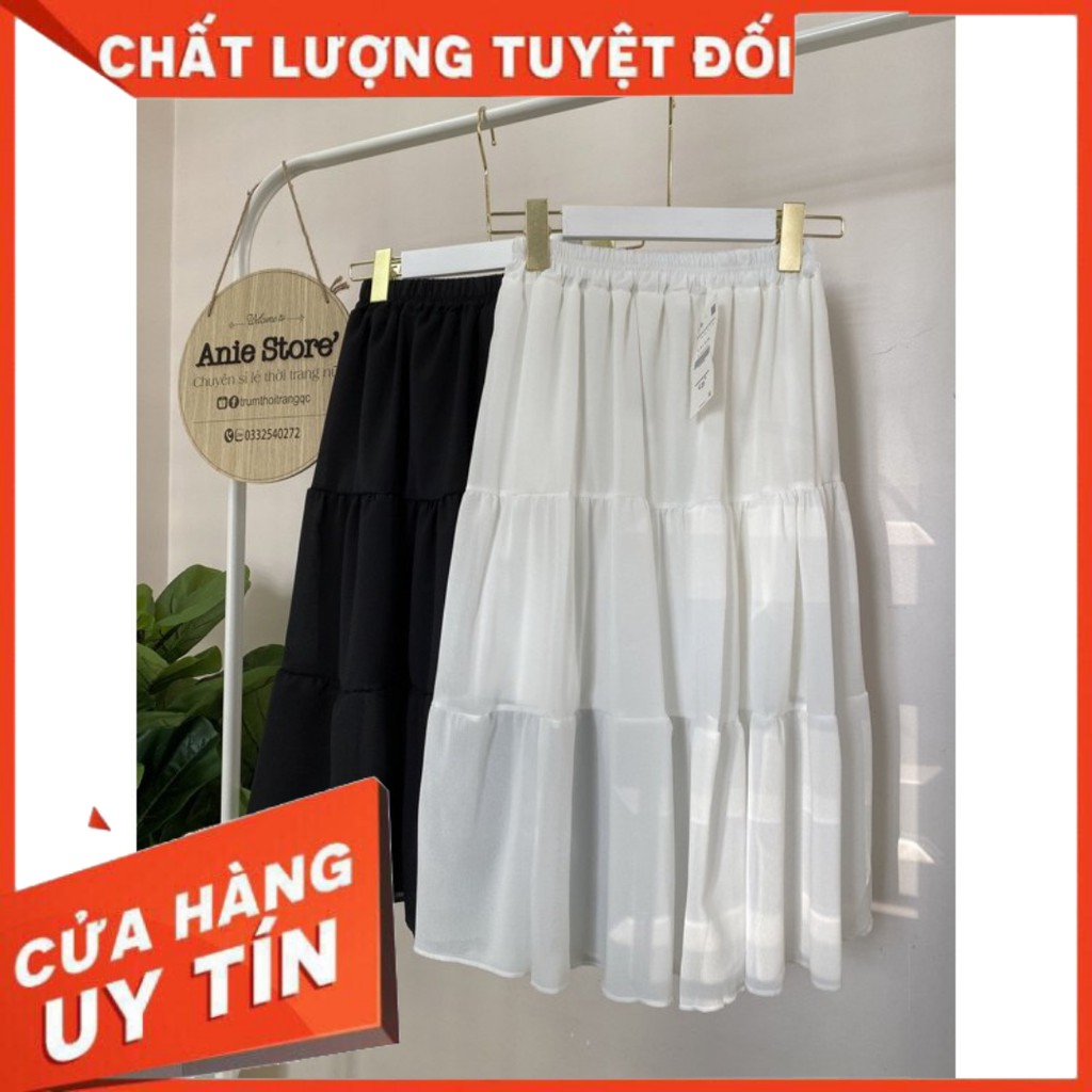 Chân Váy Nữ 🦋 Chân váy Vintage 2 lớp Siêu Xinh 2 màu 🦋 47 | BigBuy360 - bigbuy360.vn