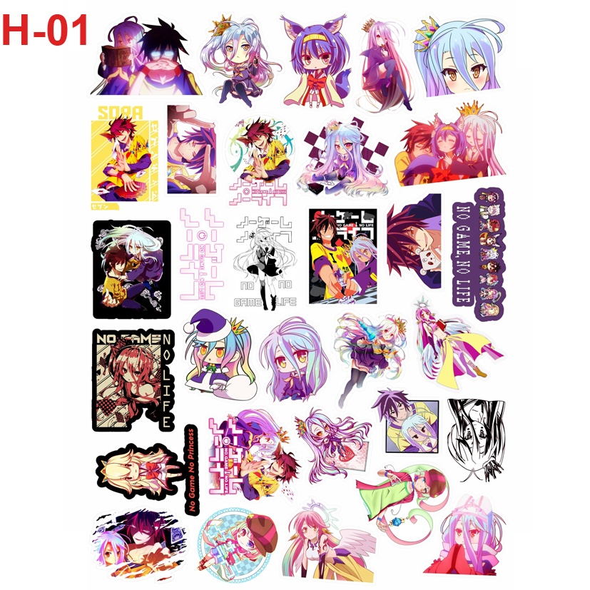 Sticker / Hình dán anime No game No Life (như hình)