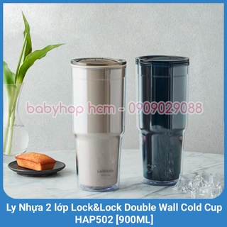 Ly nhựa 2 lớp Lock&Lock double wall cold cup 900ml HAP502