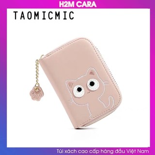 Ví nữ mini cao cấp TAOMICMIC nhỏ nhiều ngăn gấp 3 cute dễ thương đựng tiền giá rẻ H2M CARA VD290