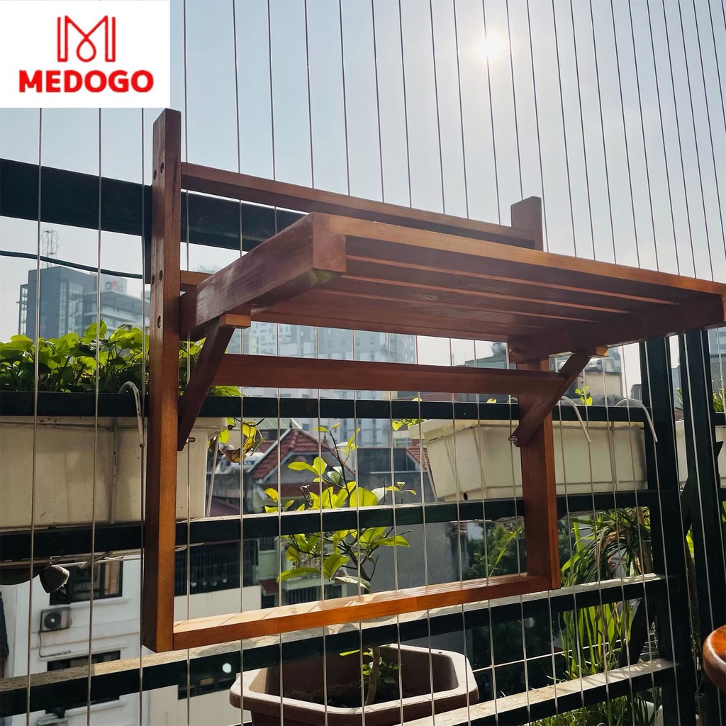 Bàn treo ban công MEDOGO, bàn treo ban công trang trí BBC-01