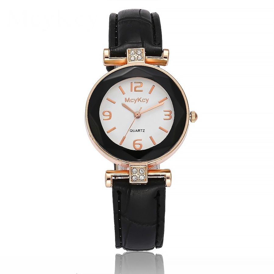 Đồng hồ đeo tay nữ máy quartz mạ vàng hồng đính đá sang trọng