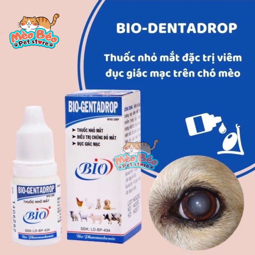 Nhỏ Mắt cho Chó Mèo Bio - Gentadrop 10ml