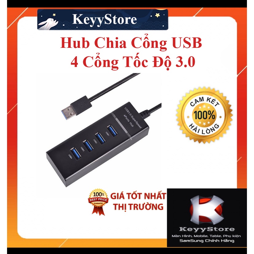 ❤️KeyyStore❤️ Hub usb 3.0 Bộ chia USB từ 1 thành 4 cổng usb tốc độ 3.0 Hàng chính hãng