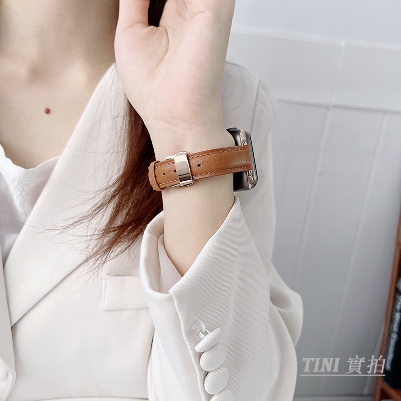 Dây đeo bằng da canvas có khóa cho đồng hồ thông minh APPLE WATCH 7th 6th Generation 5/43/2/1/SE 38 40 41 42 44mm 45mm