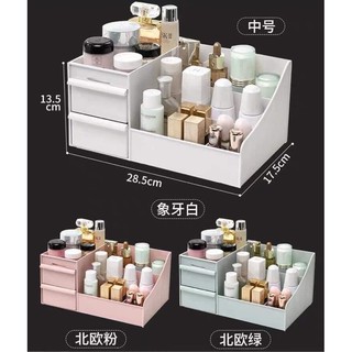 Kệ mỹ phẩm nhựa 2 tầng