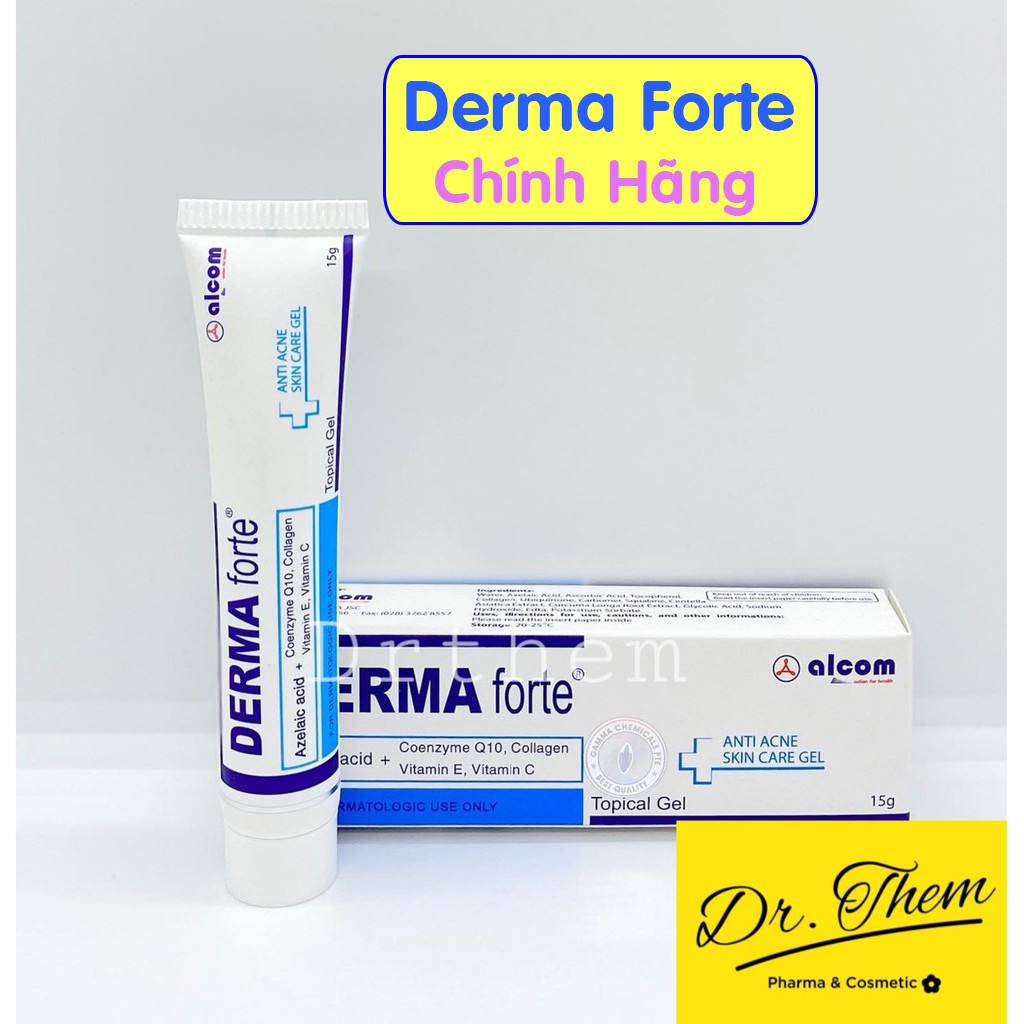 ✅[CHÍNH HÃNG] Derma Forte Gel 15g - Ngừa Mụn Thâm, Mụn Trứng Cá, Mụn Ẩn, Mụn Đầu Đen, DermaForte