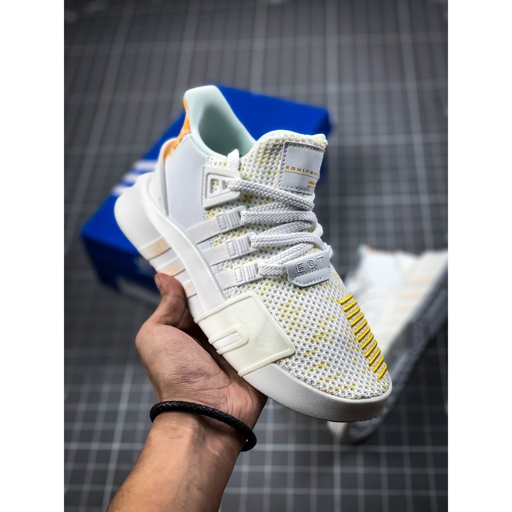 Original  Adidas EQT Bask ADV white yellow knitted original fabric EE5050 36-45