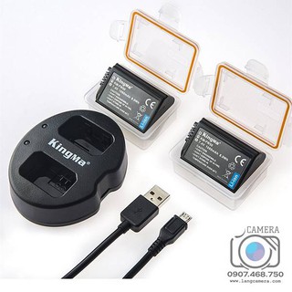 Bộ 2 Pin + 1 Sạc Đôi Sony FW50 - Hiệu Kingma