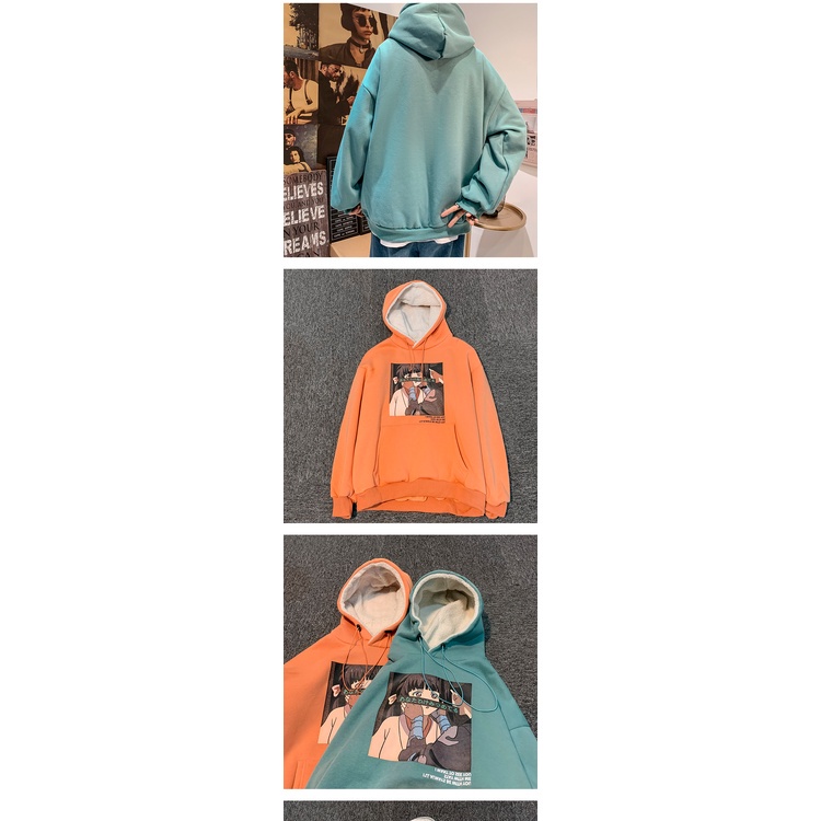 Áo nỉ hoodie nam form rông Áo hoodie nam form rộng thời trang unisex hàn quốc vải nỉ bông in hình thời trang