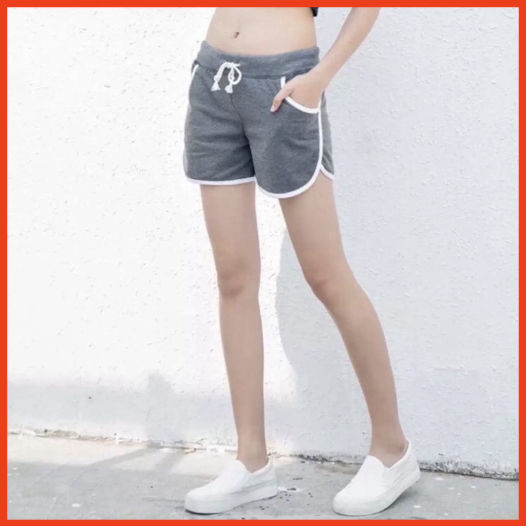 Quần short đùi nữ thun chạy viền 2 bên hông, trẻ trung và thoải mái, chất liệu cotton 4 chiều co giãn