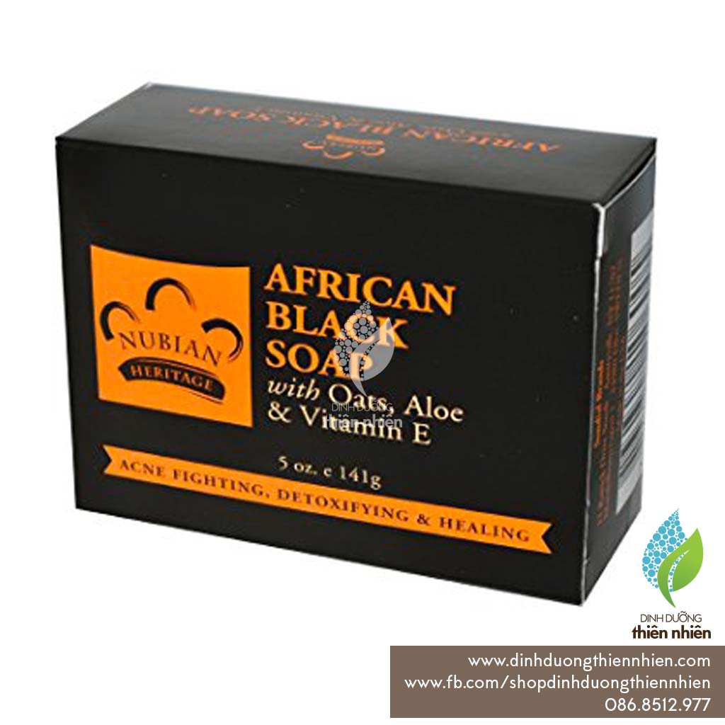 Xà Phòng Đen Nubian Heritage African Black Soap, 141g