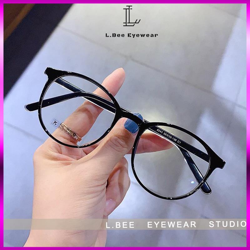 Gọng kính mắt cận tròn nam nữ thời trang Unisex L.BEE EYEWEAR, mắt kính trong suốt chất liệu nhựa cao 82LB43 M35