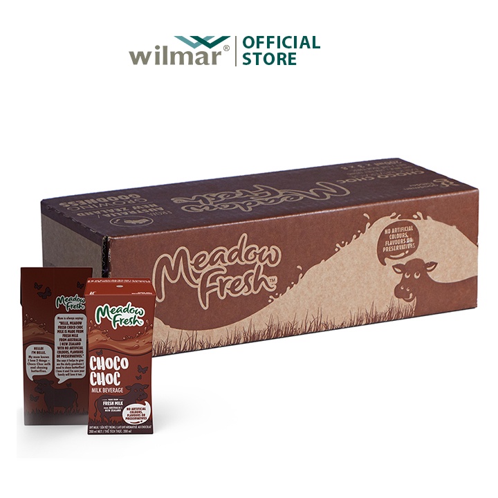 [SenXanh Emart] Thùng 24 hộp Sữa tươi tiệt trùng chocolate 200ml nhãn hiệu Meadow Fresh nhập khẩu Australia