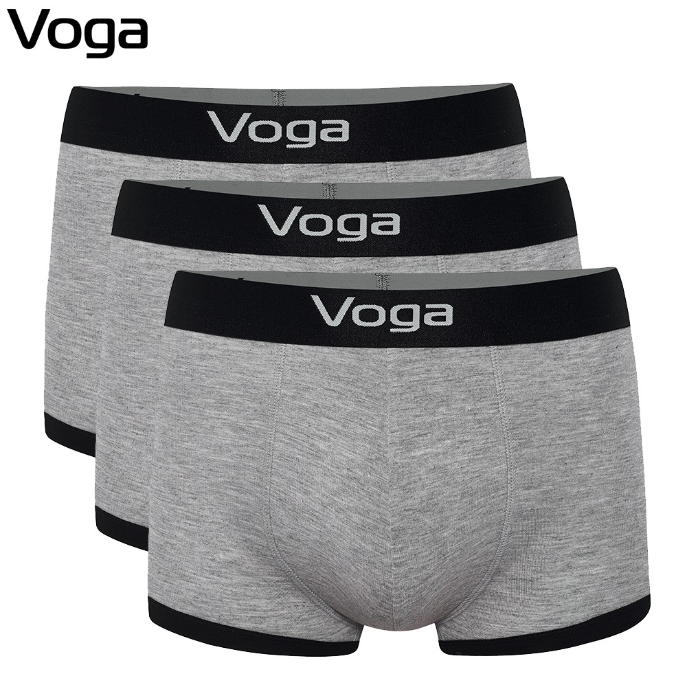 [Mã BMBAU50 giảm 7% đơn 99K] Combo 3 quần lót nam kiểu boxer ống ngắn Voga vải rayon thoáng mát, hút ẩm