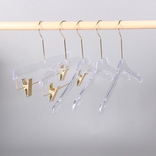 Móc quần áo shop thời trang, Kẹp quần trong suốt
