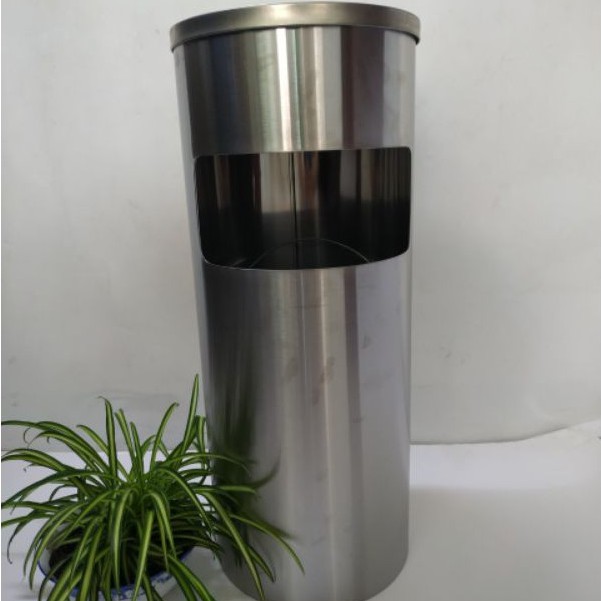 Thùng rác inox tròn gạt tàn