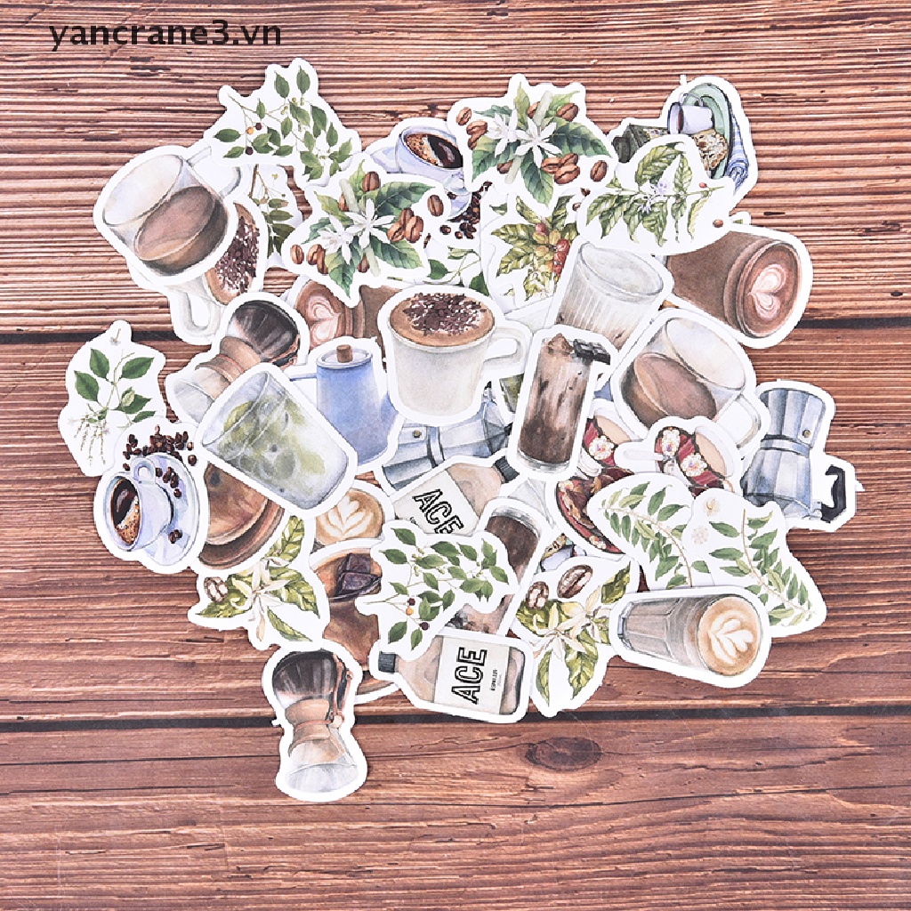 Set 46 nhãn dán trang trí nhật ký album scrapbook