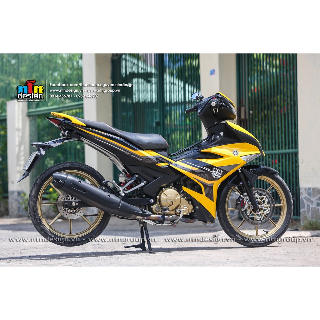 Tem rời exciter 150 vàng đen y15zr mẫu mới , ảnh thực tế , tem 3 lớp cao cấp