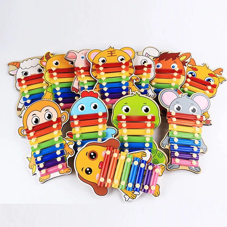 Đồ Chơi Đàn Gỗ Xylophone 8 Quãng⚡FREESHIP⚡ Đồ Chơi Âm Nhạc Cho Bé Hình Con Vật Đáng Yêu Cho Bé