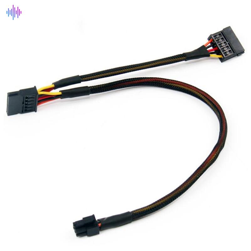 Dây cáp nguồn mở rộng mini 6 pin sang 15 pin X2 SATA cho máy tính DELL Vostro 3650 3653 3655