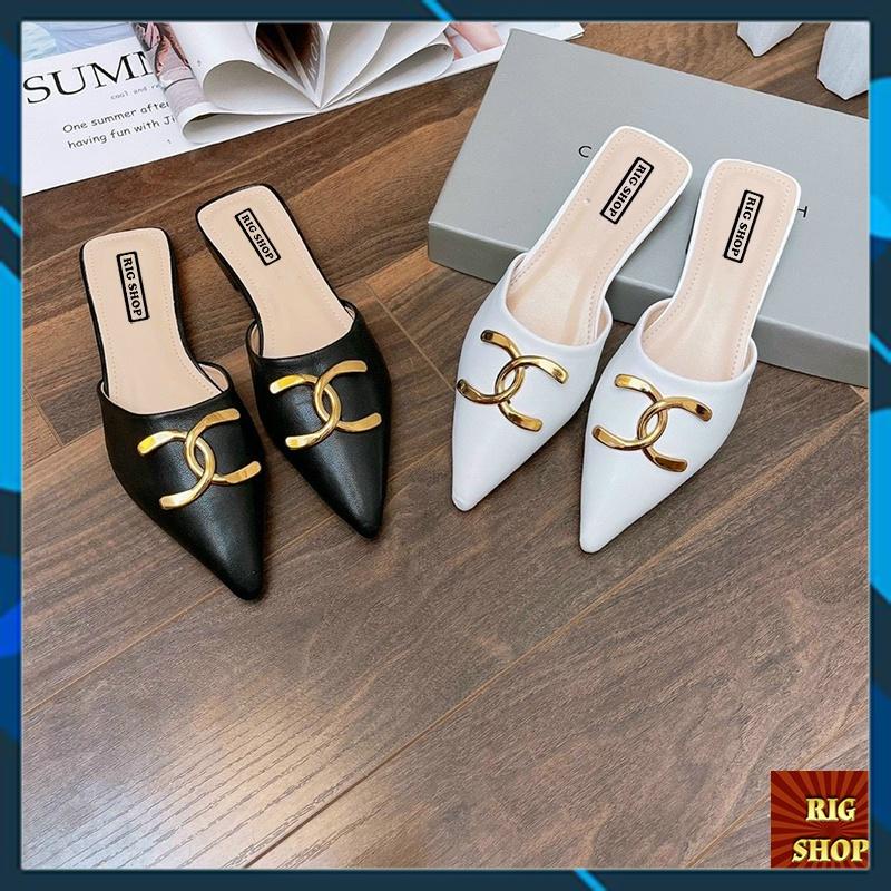 [FORM RỘNG - LÙI 1 SIZE] GIÀY SỤC MŨI NHỌN KHÓA CHỮ X THANH LỊCH SANG TRỌNG - A35
