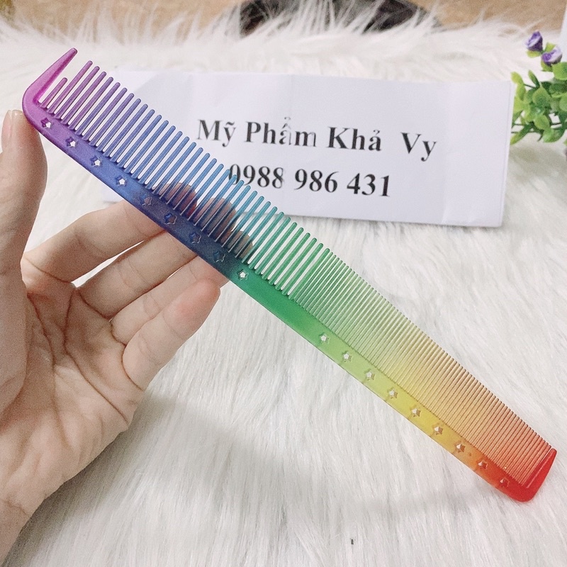 Lược cắt nam nữ   7 sắc cầu vồng (3 size)