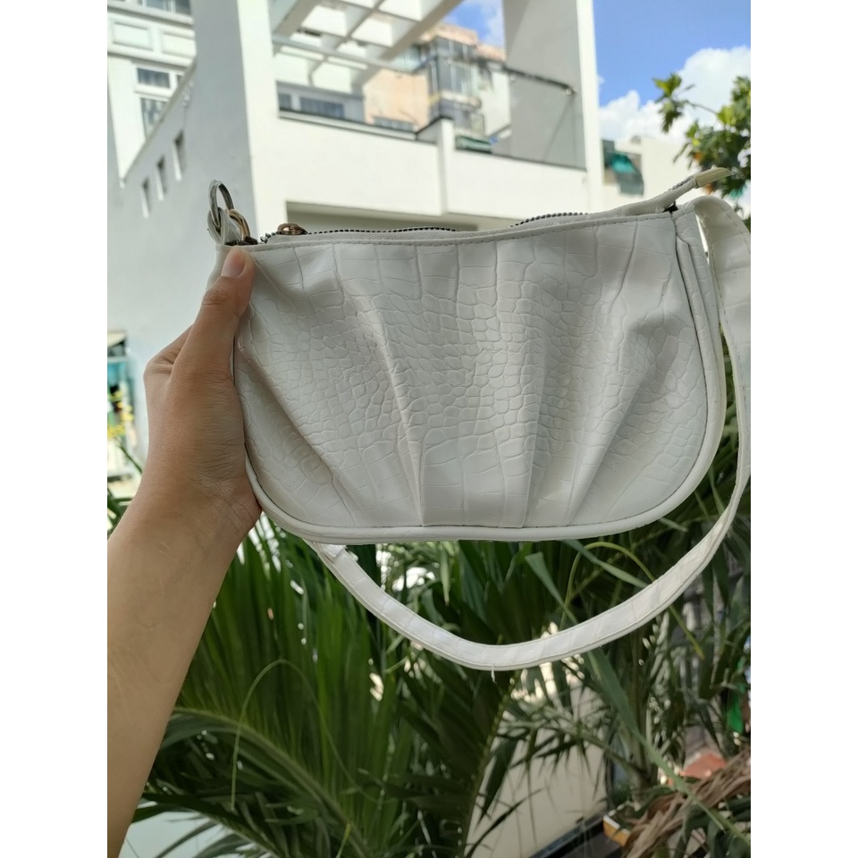 Túi kẹp nách đeo chéo nữ thời trang da vân cá sấu style TKNA08