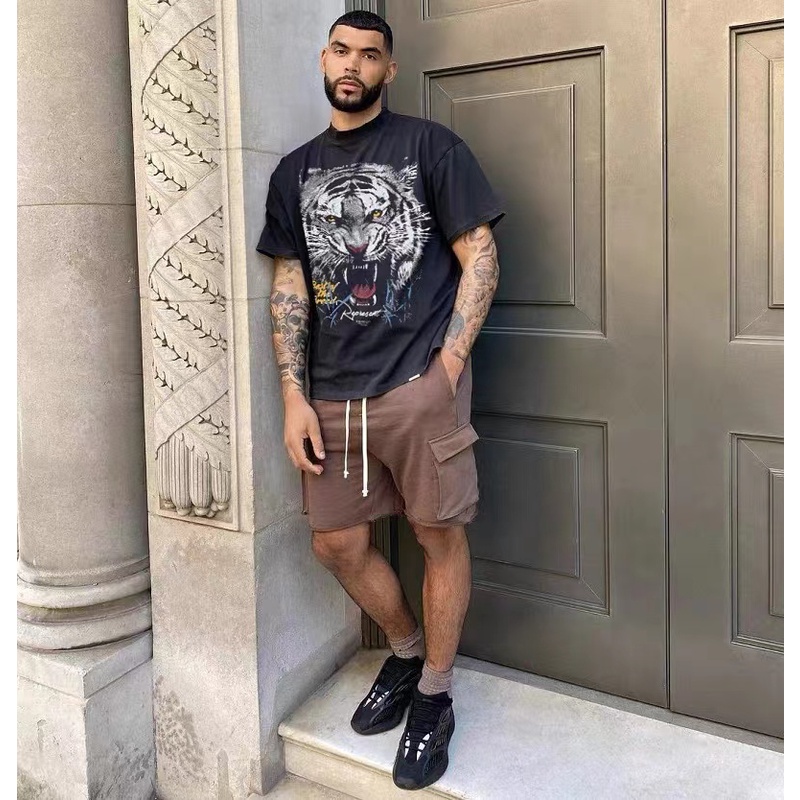 REPRESENT American high street ferocious tiger print all-match loose short-sleeved couple T-shirt