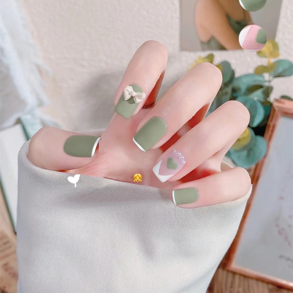 Bộ 24 móng tay giả trang trí nghệ thuật xinh xắn