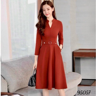 Mẫu Mới 🍀free ship 🍀 đầm tặng mẹ thiết kế cổ trụ có size từ 40_71kg