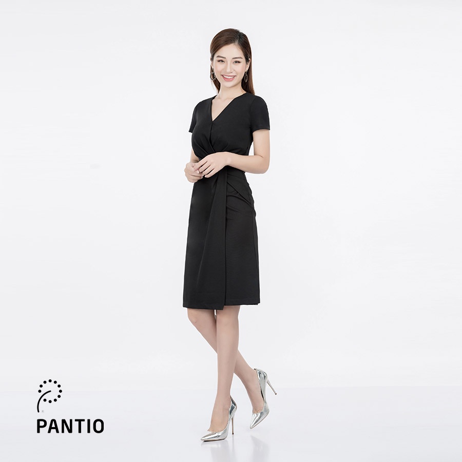 Đầm công sở chát liệu lụa thiết kế bo eo dáng suông FDC32750 - PANTIO