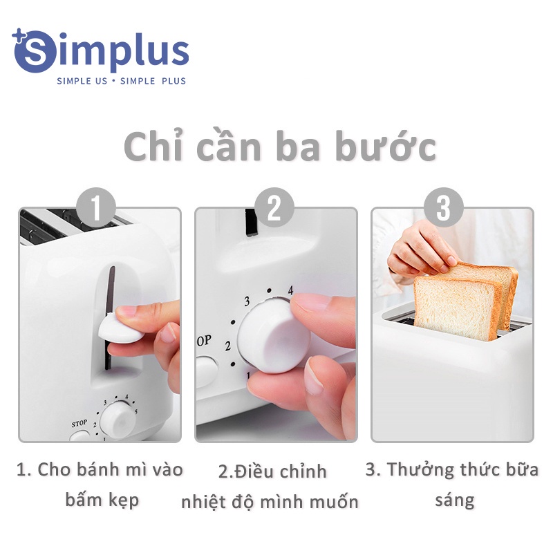 Máy nướng bánh mì sandwich Simplus, đa năng, tiện lợi, tiết kiệm thời gian