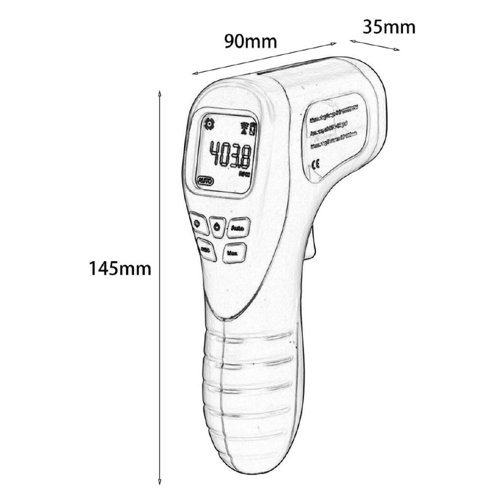 Súng Laser Đo Tốc Độ Với Màn Hình Hiển Thị Điện Tử 2.5-9999999Rpm